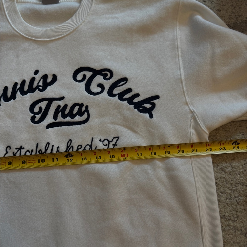 ARITZIA Tennis Club Sweatfleece Boyfriend Crew Sweatshirt - Picture 7 of 12